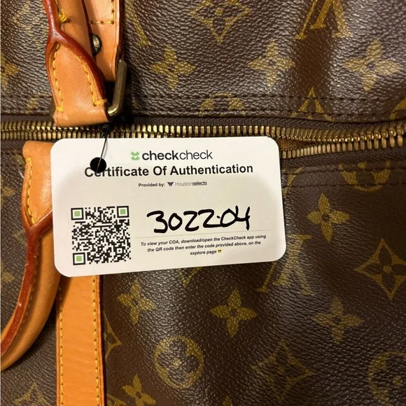 Louis Vuitton Monogram Canvas Duffel keepall w Vachetta Trim COA Included Sz55 - Picture 12 of 15